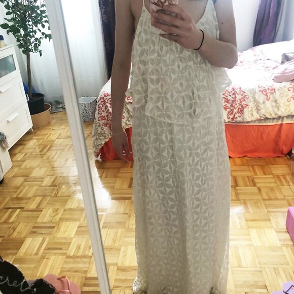 GORGEOUS 100% silk maxi boho dress with tags! - Picture 3 of 6